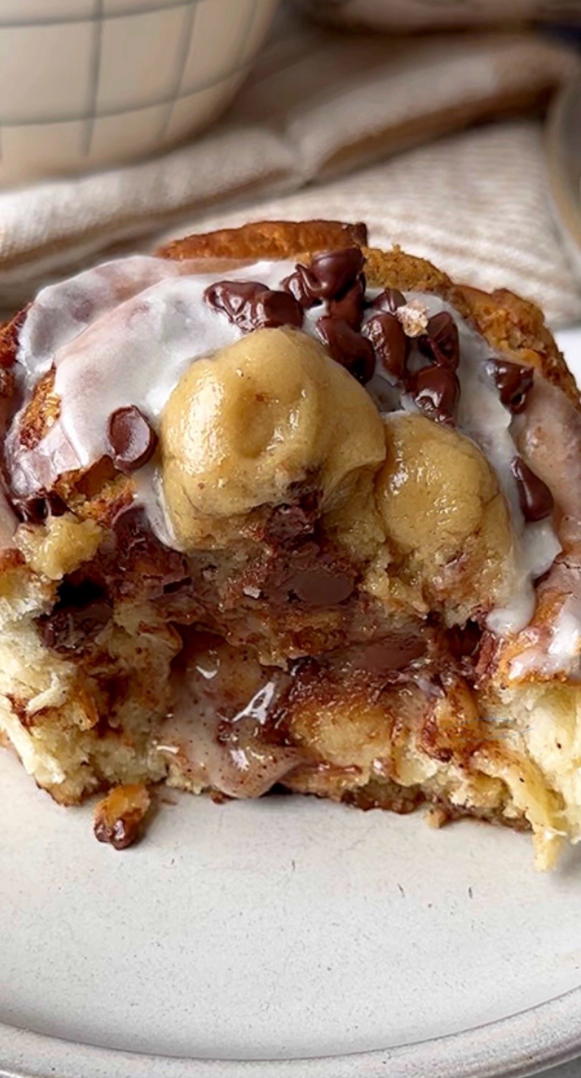 One Rise Cookie Dough Cinnamon Rolls Sweet Monkey